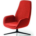 Fauteuil Mysa Lounge pieds métallique (profil)