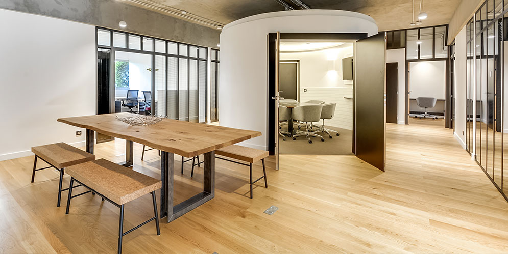 salle de réunion, solution acoustique, esprit loft new-yorkais - Saegus, Paris