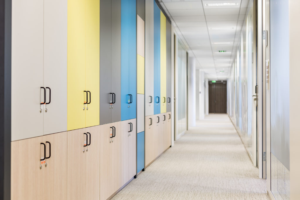 Aménagement de casiers pour bureaux - Réalisation SGP - Saint Denis