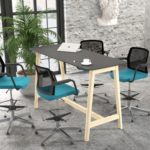 high swivel chairs low back WIND high table NOVA WOOD (1)