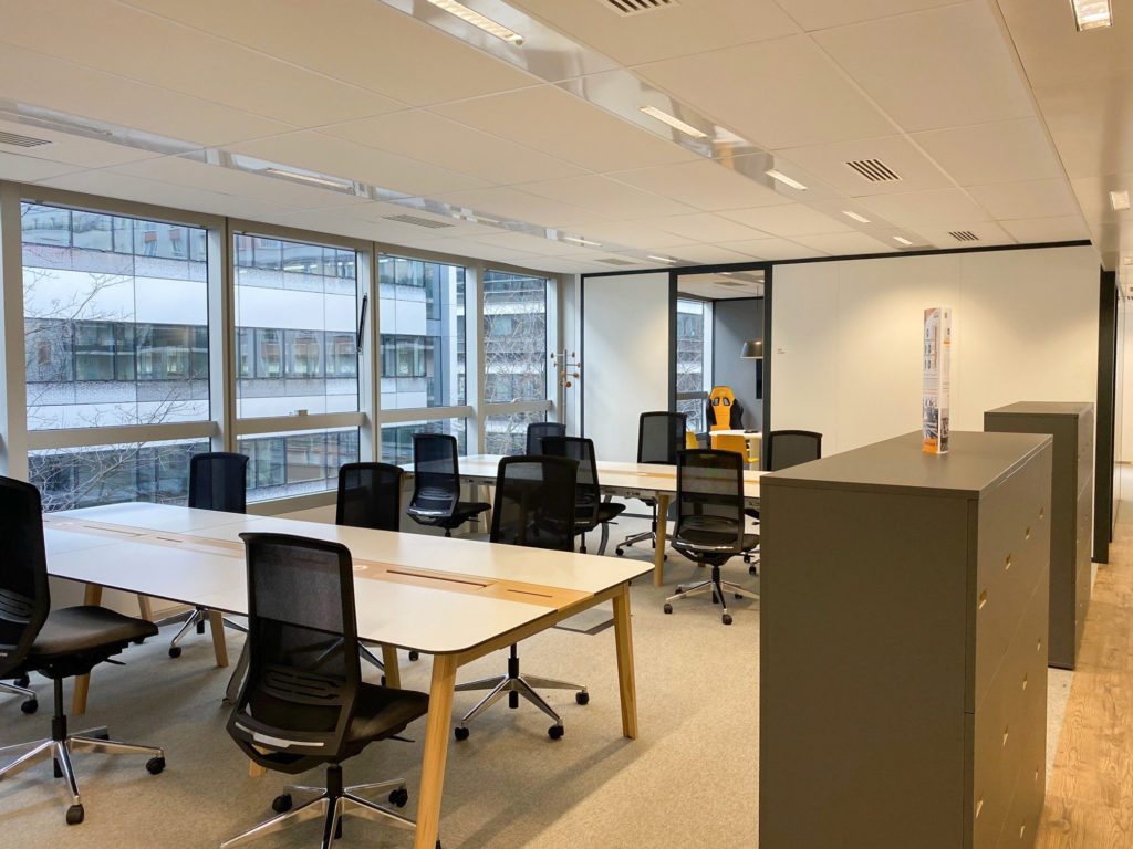 Aménagement d'un espace ouvert pour flex office - Réalisation MIDAS - Rueil Malmaison