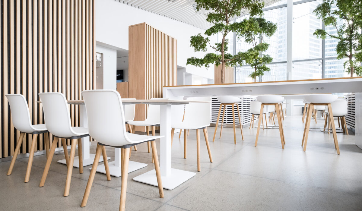 SAINT-GOBAIN - Aménagement d'espace collaboratif, cafétéria, zone d'accueil -  Hauts-de-Seine (92) (4)