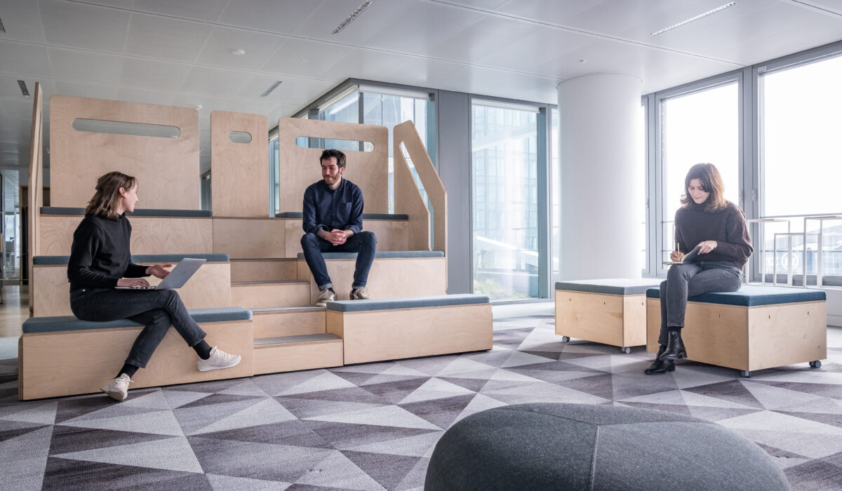 SAINT-GOBAIN - Aménagement d'espace collaboratif, cafétéria, zone d'accueil -  Hauts-de-Seine (92) (17)
