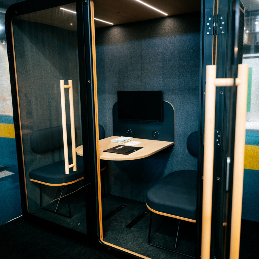 CABINE ACCOUSTIQUE DOUBLE  ISLAND DUO BLACK - WORK WITH ISLAND, Cabines acoustiques & bulles de réunion (2)